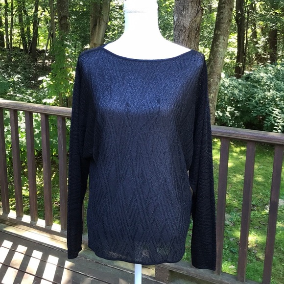 NWT! Lauren Ralph Lauren Sz M black sweater/Top